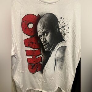 White Red and Black NBA Shaq T-Shirt Shaquille O'Neal X Large